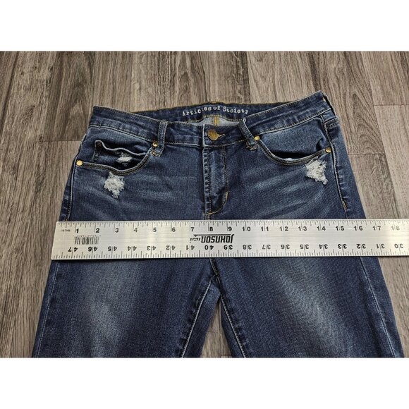 Articles of Society Jeans Womens 28 Distressed Prairie Raw Hem Stretch Denim - Picture 12 of 15